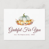 Grateful voor u | THANKSGIVING Feestdagenkaart (Voorkant)