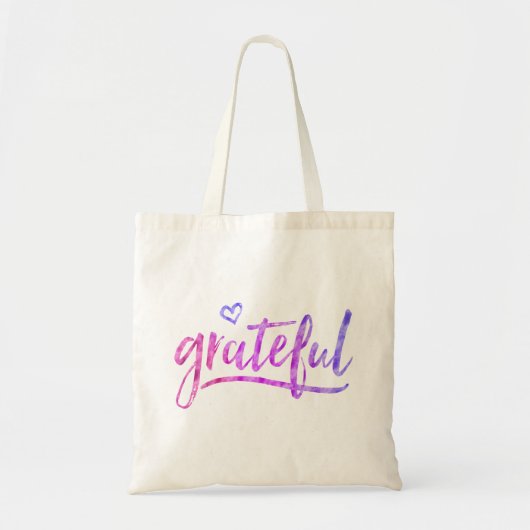 Grateful Waterverf Tote Bag (Voorkant)