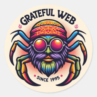 Grateful Web - Spydye3 Ronde Sticker