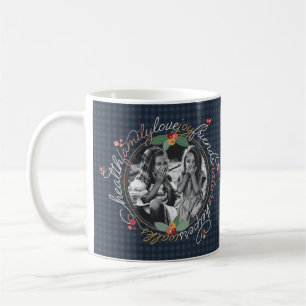 Grateful WreatCustom 1-Photo Holiday Mok