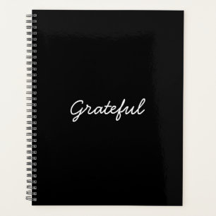 Grateful zwarte casual van het manuscripttekst of planner