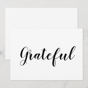 Grateful zwarte witte script schattige Thanksgivin