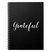 Grateful zwarte & witte tekst van het douanemanusc notitieboek (Voorkant)