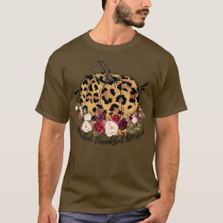 Gratefull Thankful Blessed Leopard Pumpkin Herfst  T-shirt