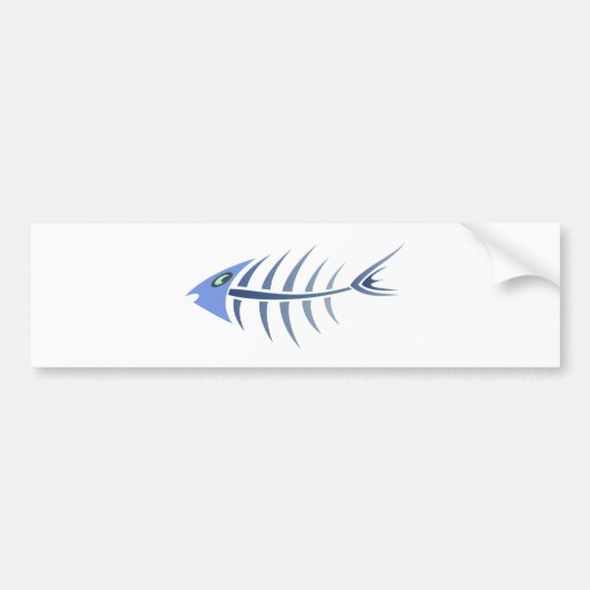 Gräten Fisch fishbones Bumpersticker (Voorkant)