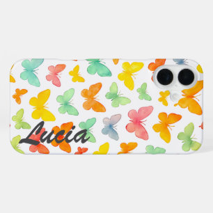 Gratie in een lijn: vlindersilhouet iPhone 16 plus hoesje