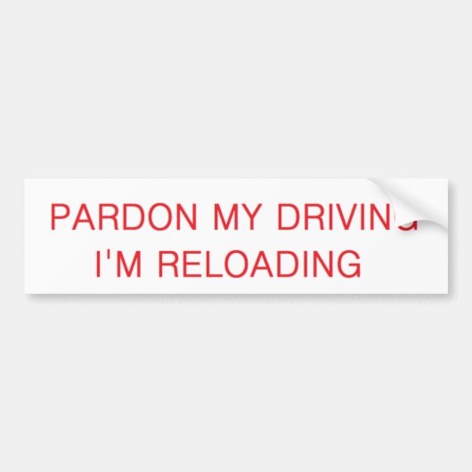 gratie mijn rijden bumpersticker (Voorkant)