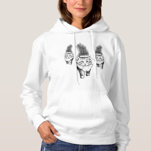 Gratiënte kattenwandeling hoodie (Voorkant)