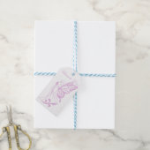 Gratiënzwaan met vlinder vleugels cadeaulabel (Met Touw)