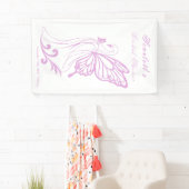 Gratiënzwaan met vlinder vleugels spandoek (Insitu)
