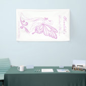 Gratiënzwaan met vlinder vleugels spandoek (Beurs)