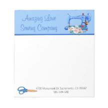 Gratieuze Blauwe Naaimachine Notitieblok