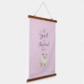 Gratieuze Heer is mijn Herder Psalm 23:1 Hangend Wandkleed (Gebogen)