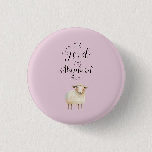 Gratieuze Heer is mijn Herder Psalm 23:1 Ronde Button 3,2 Cm (Voorkant)