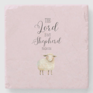 Gratieuze Heer is mijn Herder Psalm 23:1 Stenen Onderzetter