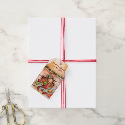 Gratig Meisje Humoristisch Cadeaulabel (Met Touw)