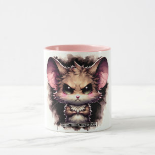 Gratige koffiemok met boze muis mok