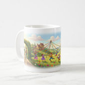 Gratige Maypole Weide Feest Mug Koffiemok (Voorkant links)