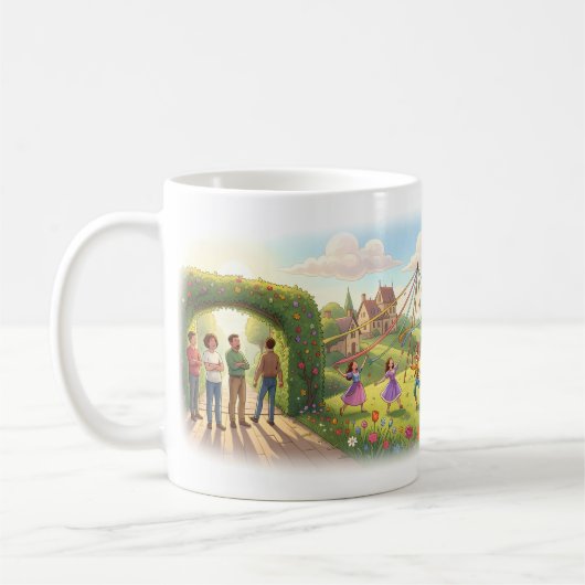 Gratige Maypole Weide Feest Mug Koffiemok (Links)