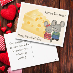 Gratineer Samen - Kaas Valentijnsdag Muis Feestdagenkaart