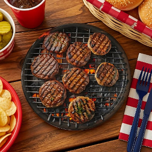 Gratineren van Burgers Grappig Papieren Bordje