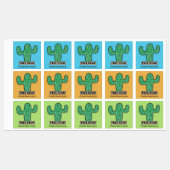 Gratis aangepaste Cactus Hugs-naam Labels (Vel)