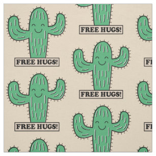 Gratis aangepaste Cactus Hugs-stof Stof