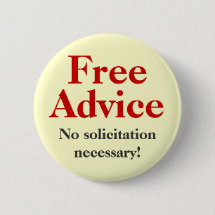 Gratis advies ronde button 5,7 cm