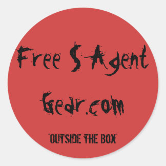 GRATIS $ AGENT GEAR, rood, rond, logo, stickers
