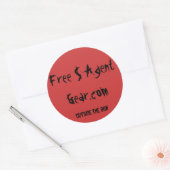GRATIS $ AGENT GEAR, rood, rond, logo, stickers (Envelop)
