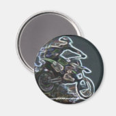 Gratis airtime, motorcross magneet (Voorkant / Achterkant)