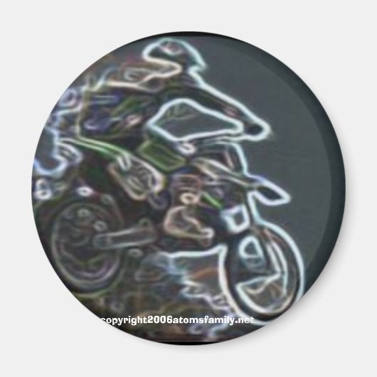 Gratis airtime, motorcross magneet (Voorkant)