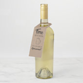 Gratis Alcohol - Funny Groomsmen Voorstel Flessenhanger (Schuin)