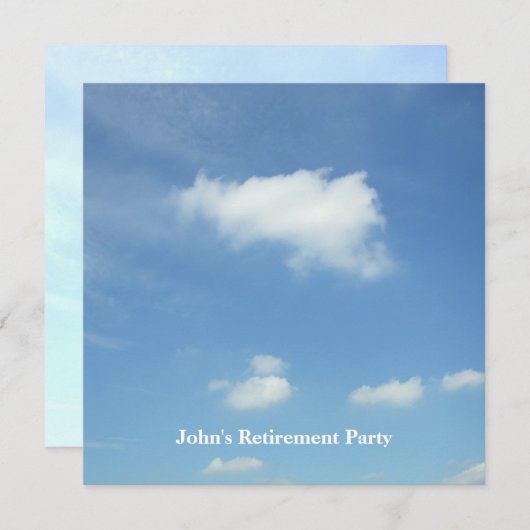 Gratis als clouds/Pensioenpartij nodigt uit Kaart (Voorkant / Achterkant)