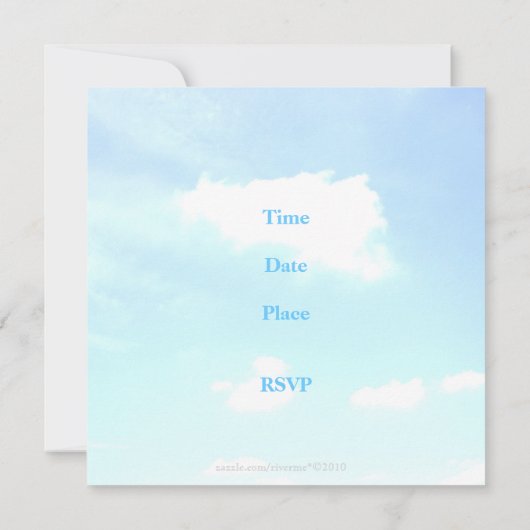 Gratis als clouds/Pensioenpartij nodigt uit Kaart (Achterkant)