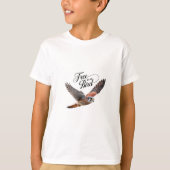 Gratis als een vogel - Amerikaanse torenvalk in Fl T-shirt (Voorkant)