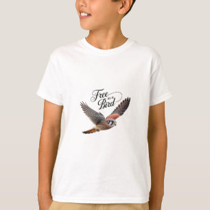 Gratis als een vogel - Amerikaanse torenvalk in Fl T-shirt