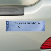 Gratis als een vogel... Dat is wat ik ben Bumpersticker (Op auto)