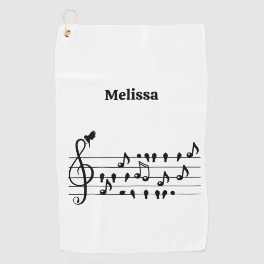 Gratis als een vogel, zangvogels aanpasbaar golfhanddoek (Voorkant)