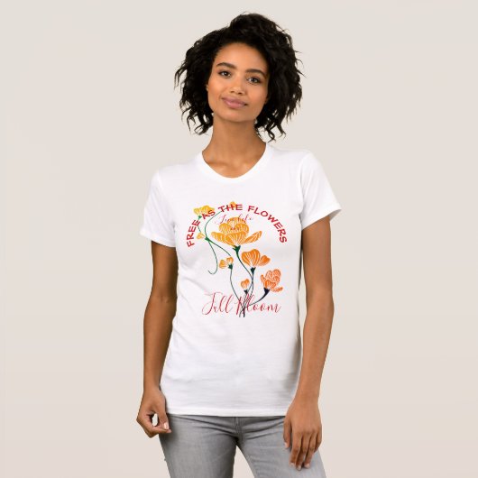 Gratis als Flower Yellow Oranje Ginkgo Blossom T-shirt (Voorkant volledig)