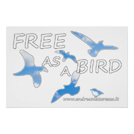 Gratis als vogelglossy perfect poster