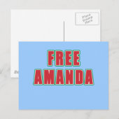 GRATIS AMANDA T-shirts, knoppen, hulzen Briefkaart (Voorkant / Achterkant)