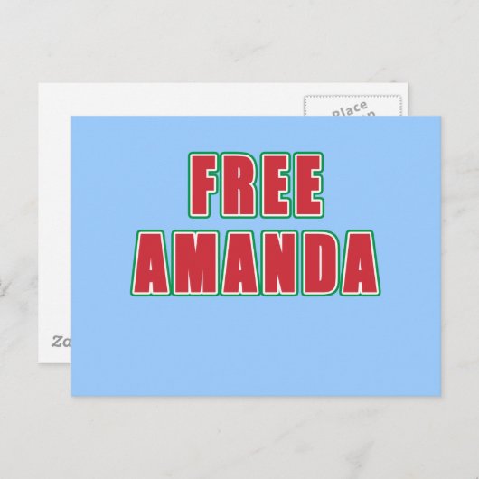 GRATIS AMANDA T-shirts, knoppen, hulzen Briefkaart (Voorkant / Achterkant)