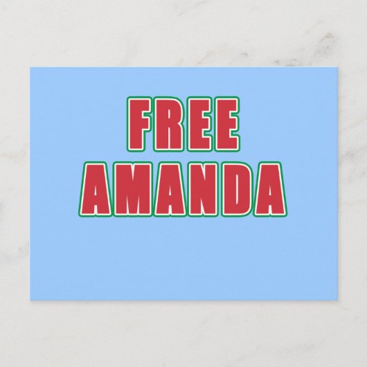 GRATIS AMANDA T-shirts, knoppen, hulzen Briefkaart (Voorkant)