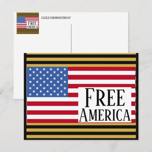 Gratis Amerika Ansichtkaart Briefkaart (Voorkant / Achterkant)