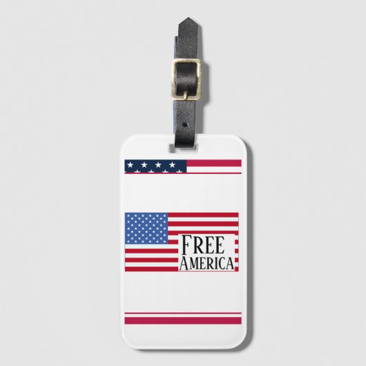 Gratis Amerika Bagage Label (Voorkant (verticaal))