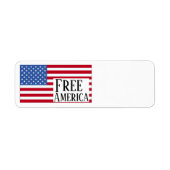Gratis Amerika Retouradreslabel Etiket (Voorkant)