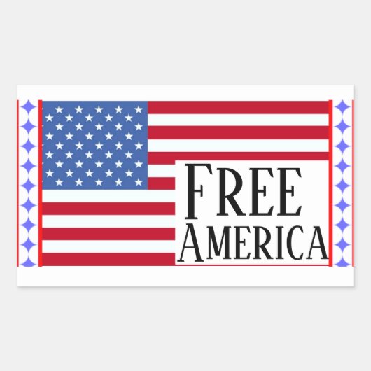 Gratis Amerika Sticker (Voorkant)