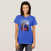 Gratis Amerikaans (donker) T-shirt (Voorkant volledig)