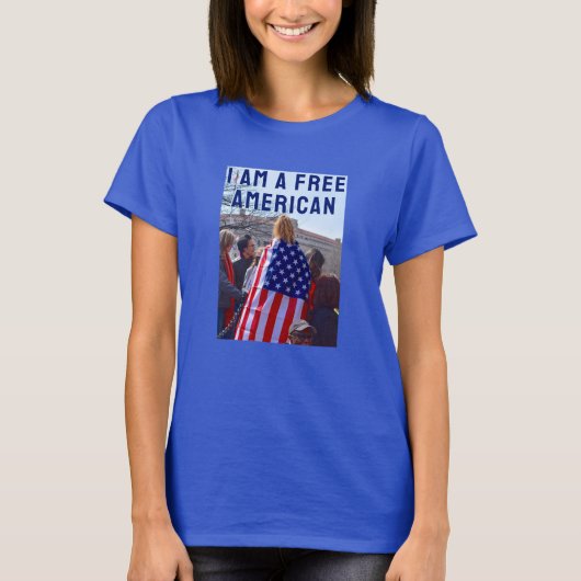 Gratis Amerikaans (donker) T-shirt (Voorkant)